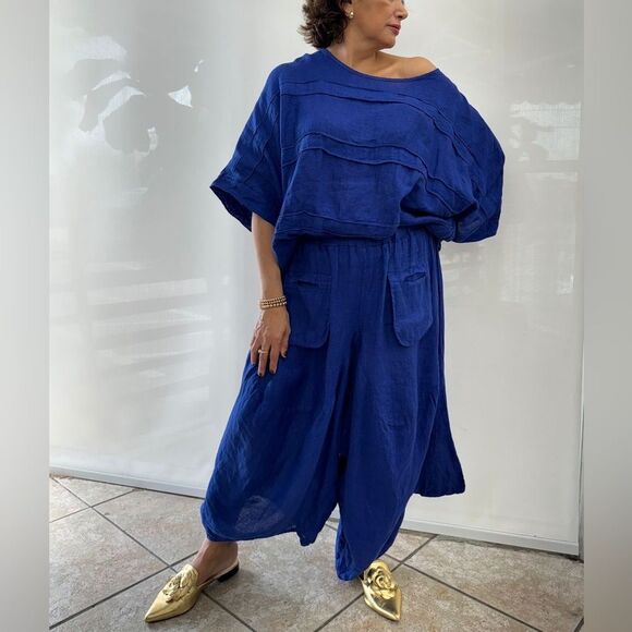 Made in Italy Linen Pants Set - Picture 4 of 7